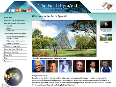 Screenshot of the Earth Pyramid Website